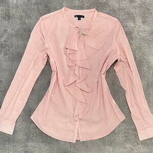 Gap ruffled long sleeve blouse